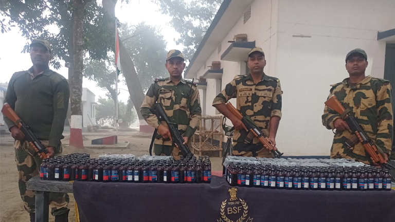 BSF arrests smuggler with 1840 phencidyl at Indo-Bangladesh border
