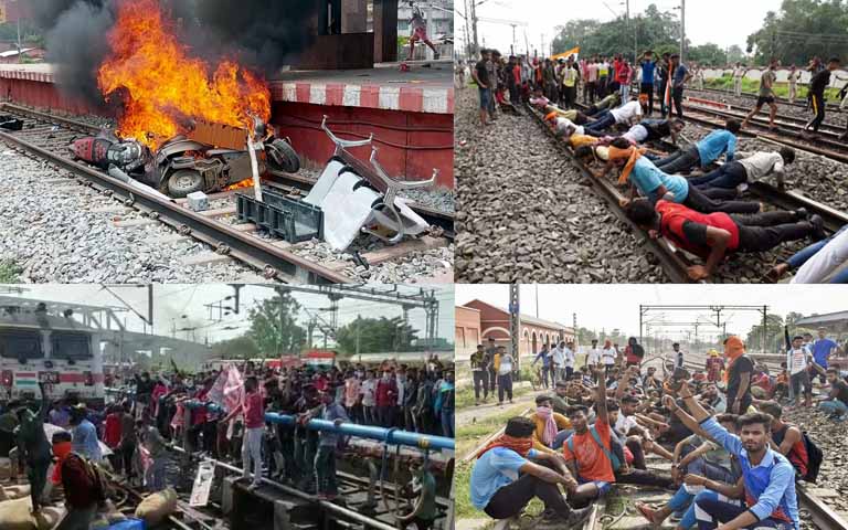 Agnipath scheme protest: সমস্যায় পড়তে চলেছে অফিস যাত্রীরা, বিক্ষোভের জেরে বাতিল হয়েছে একাধিক ট্রেন